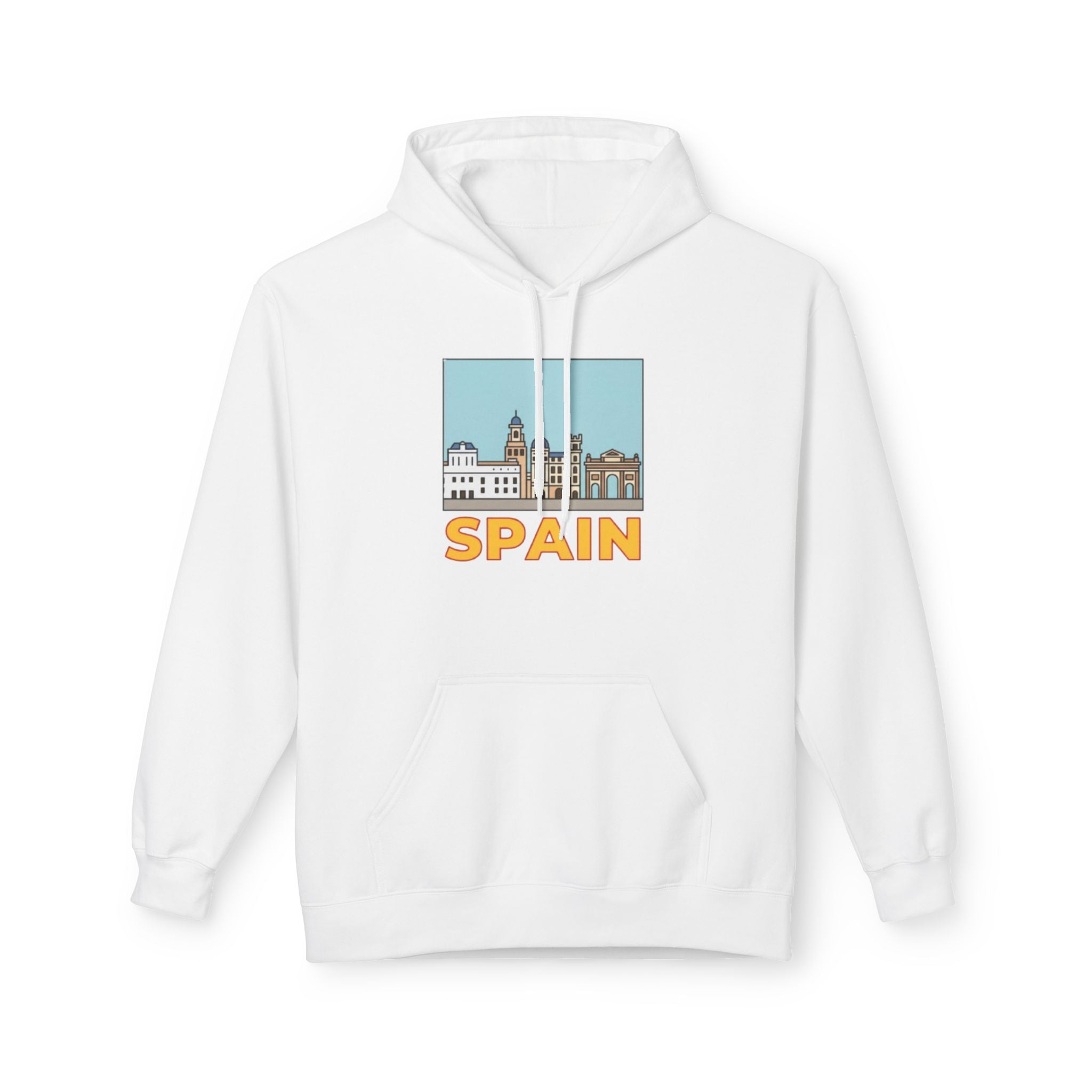 Spain Skyline Hoodie — Spain Themed Pullover Hoodie