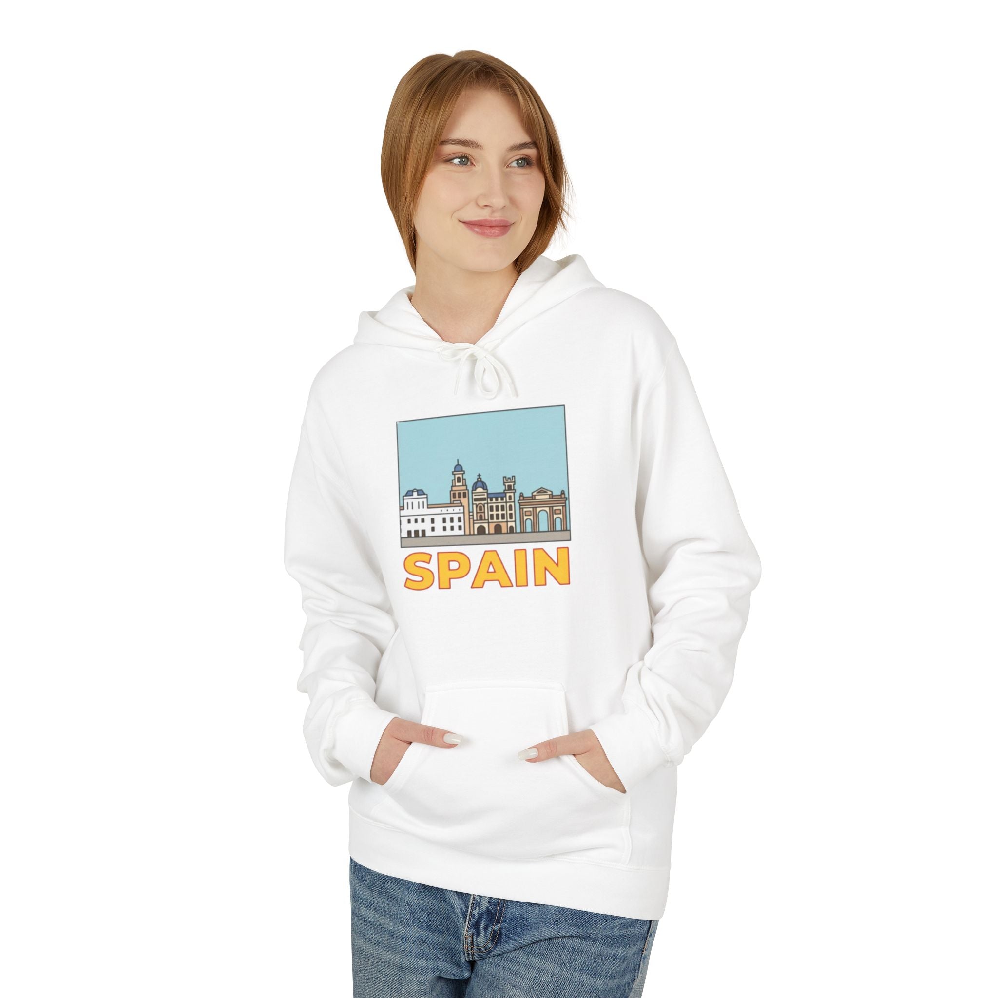 Spain Skyline Hoodie — Spain Themed Pullover Hoodie