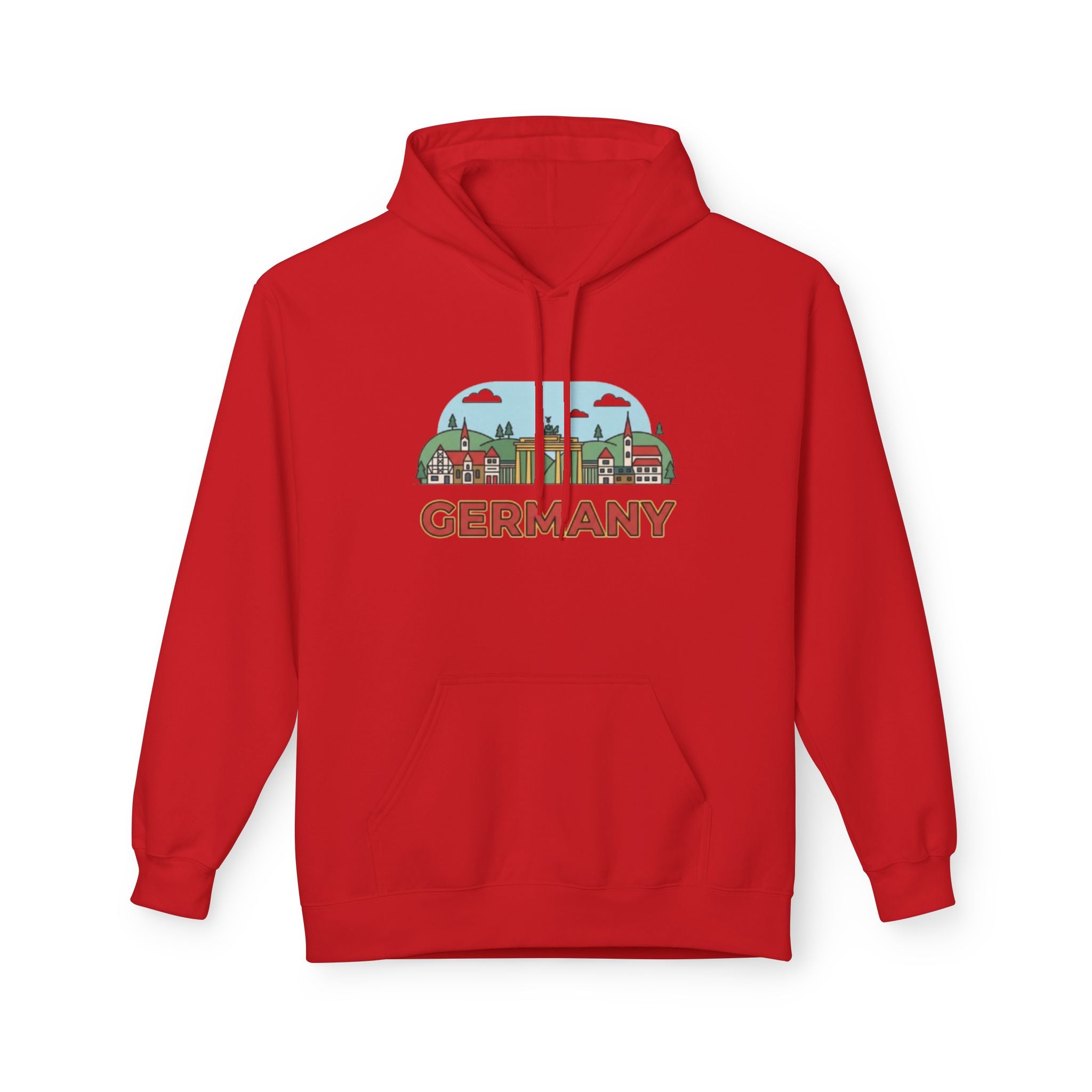 Germany Skyline Hoodie — Germany Themed Pullover Hoodie