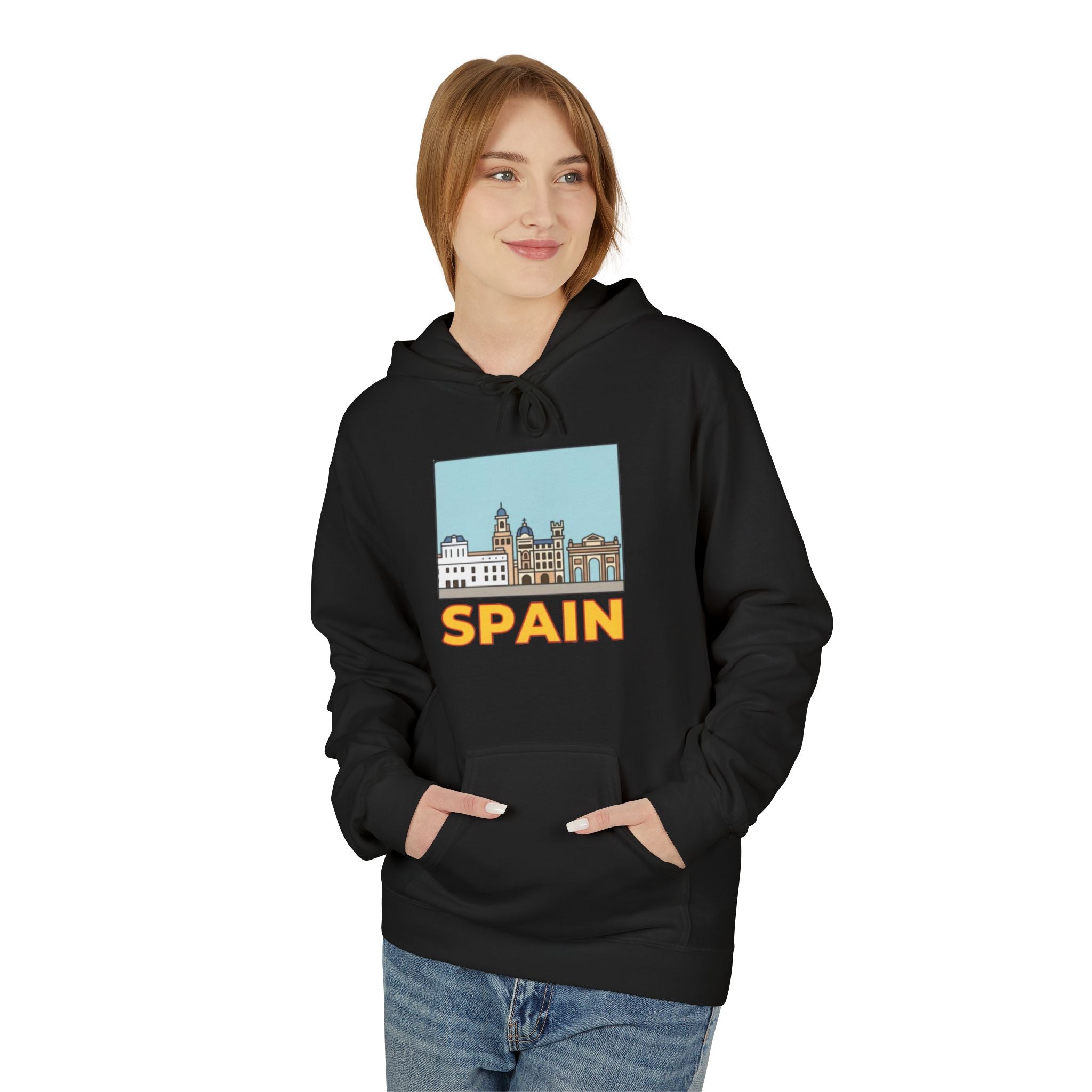 Spain Skyline Hoodie — Spain Themed Pullover Hoodie