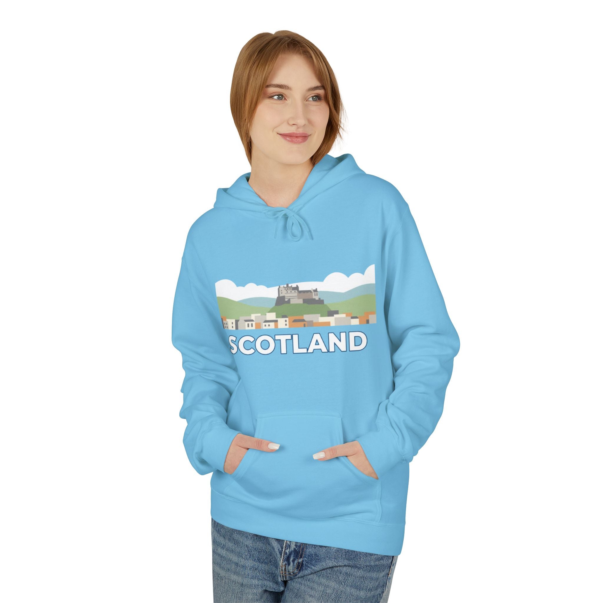 Scotland Skyline Hoodie — Scotland Theme Pullover Hoodie