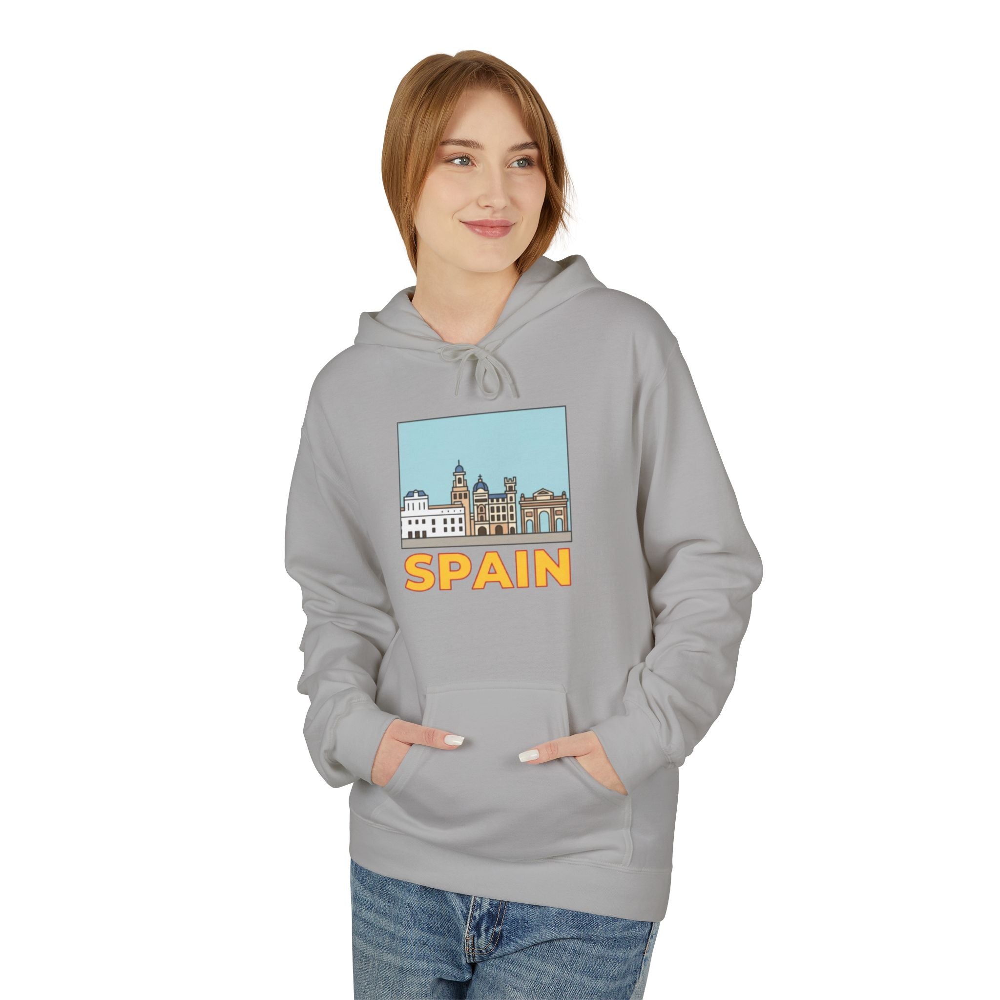 Spain Skyline Hoodie — Spain Themed Pullover Hoodie