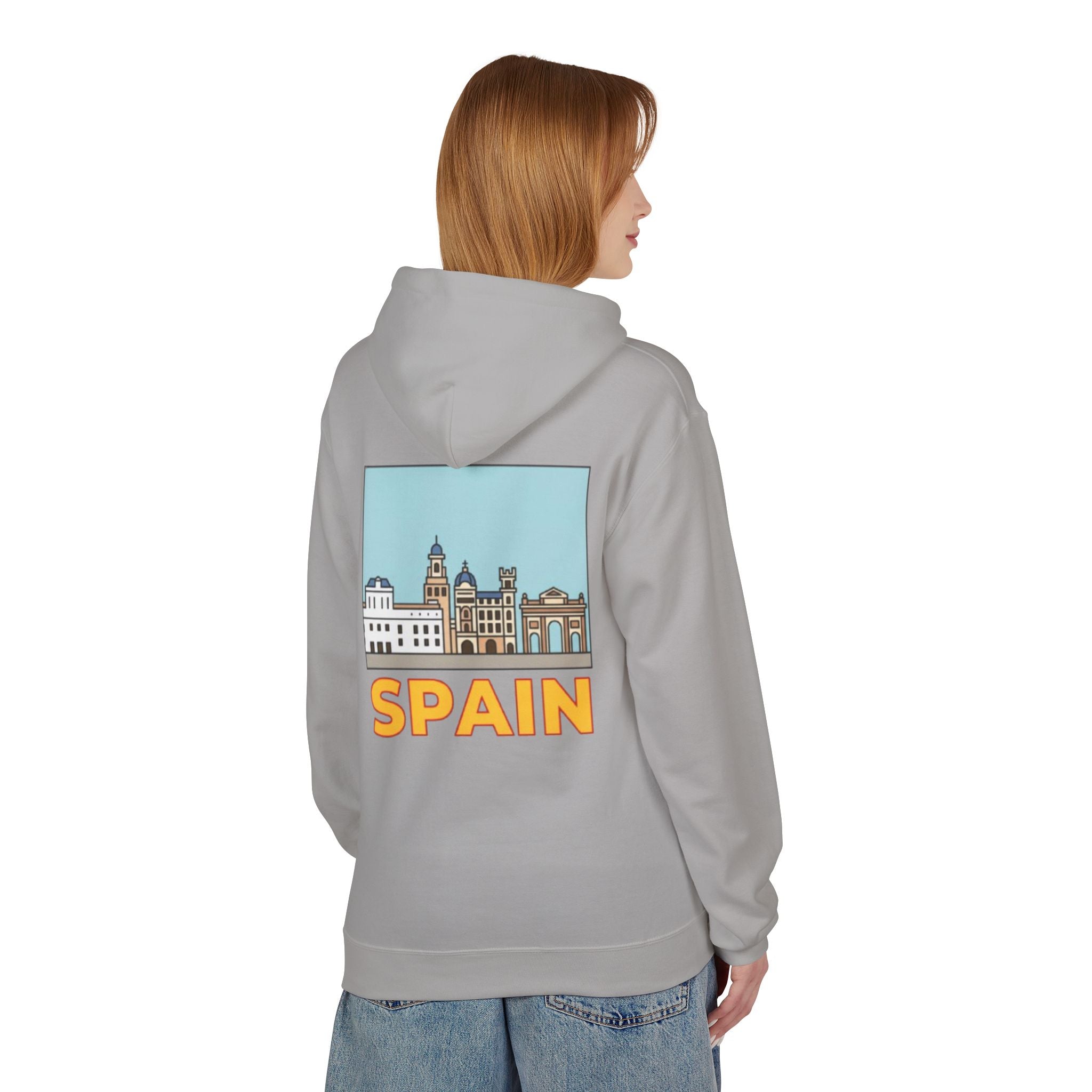 Spain Skyline Hoodie — Spain Themed Pullover Hoodie