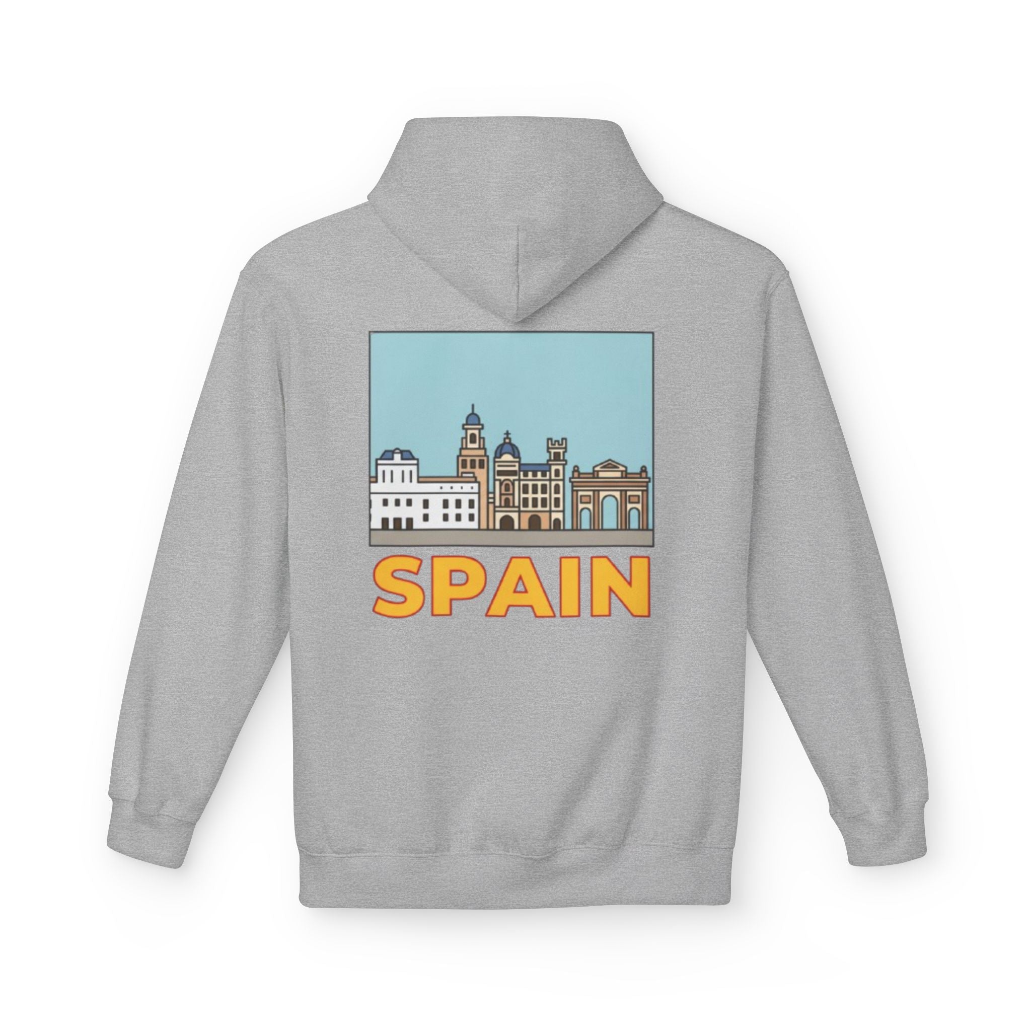 Spain Skyline Hoodie — Spain Themed Pullover Hoodie