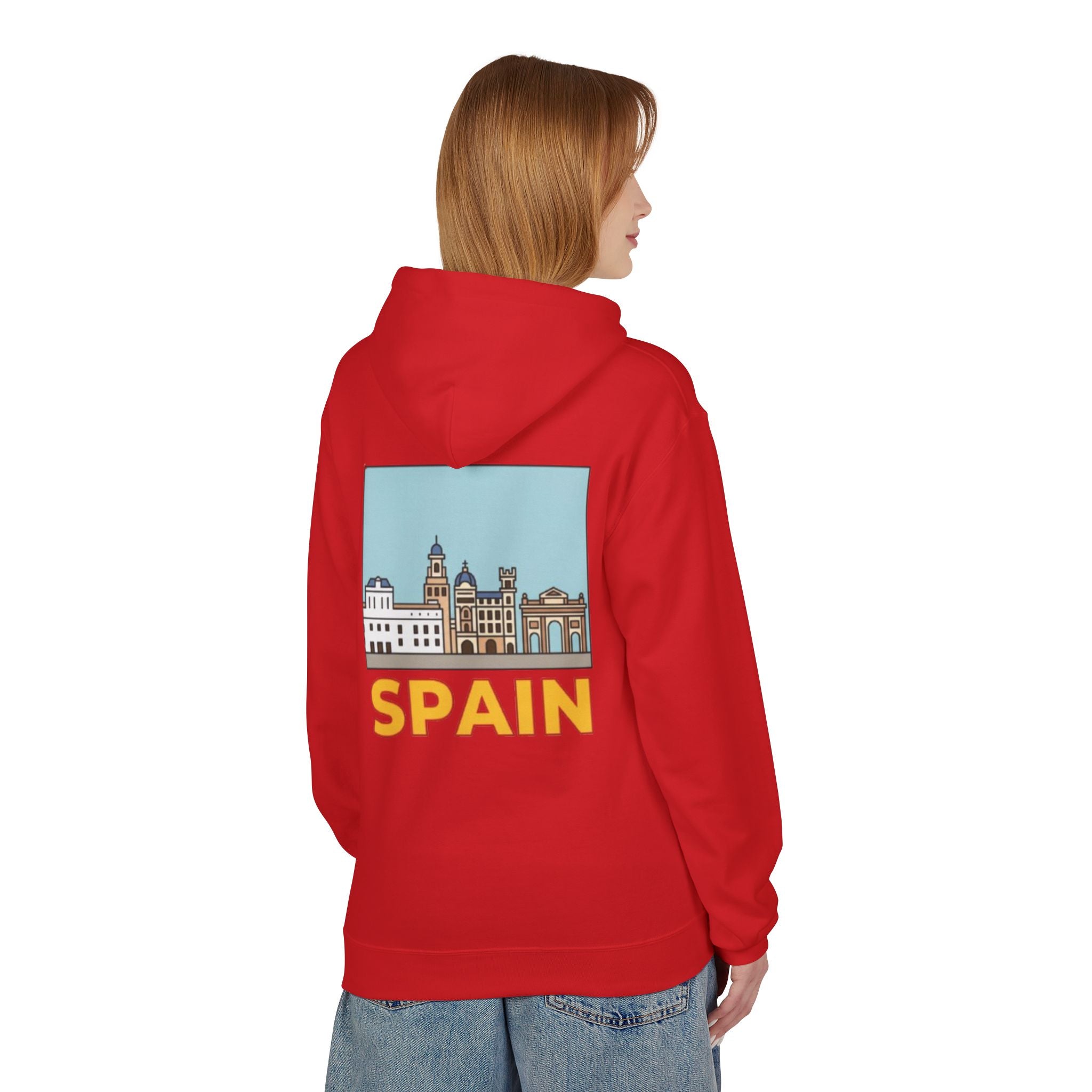 Spain Skyline Hoodie — Spain Themed Pullover Hoodie
