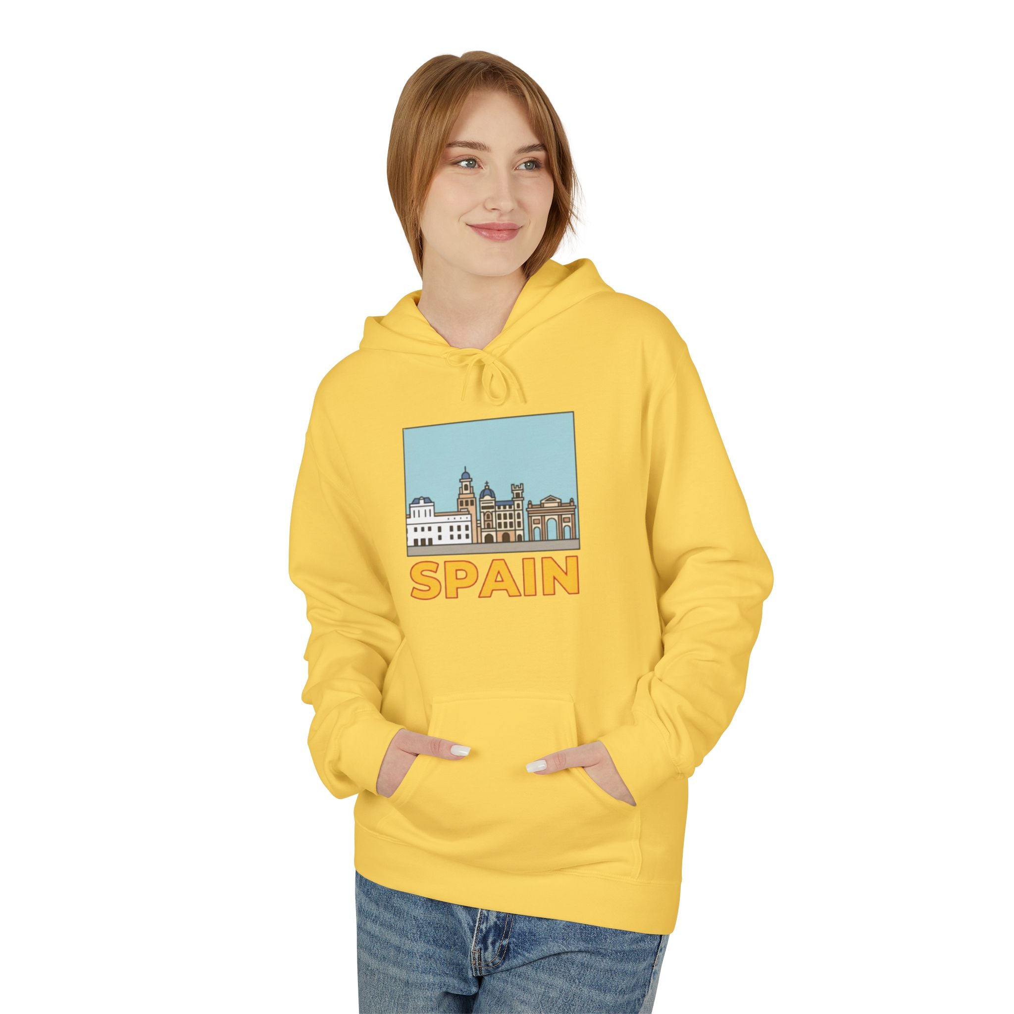 Spain Skyline Hoodie — Spain Themed Pullover Hoodie