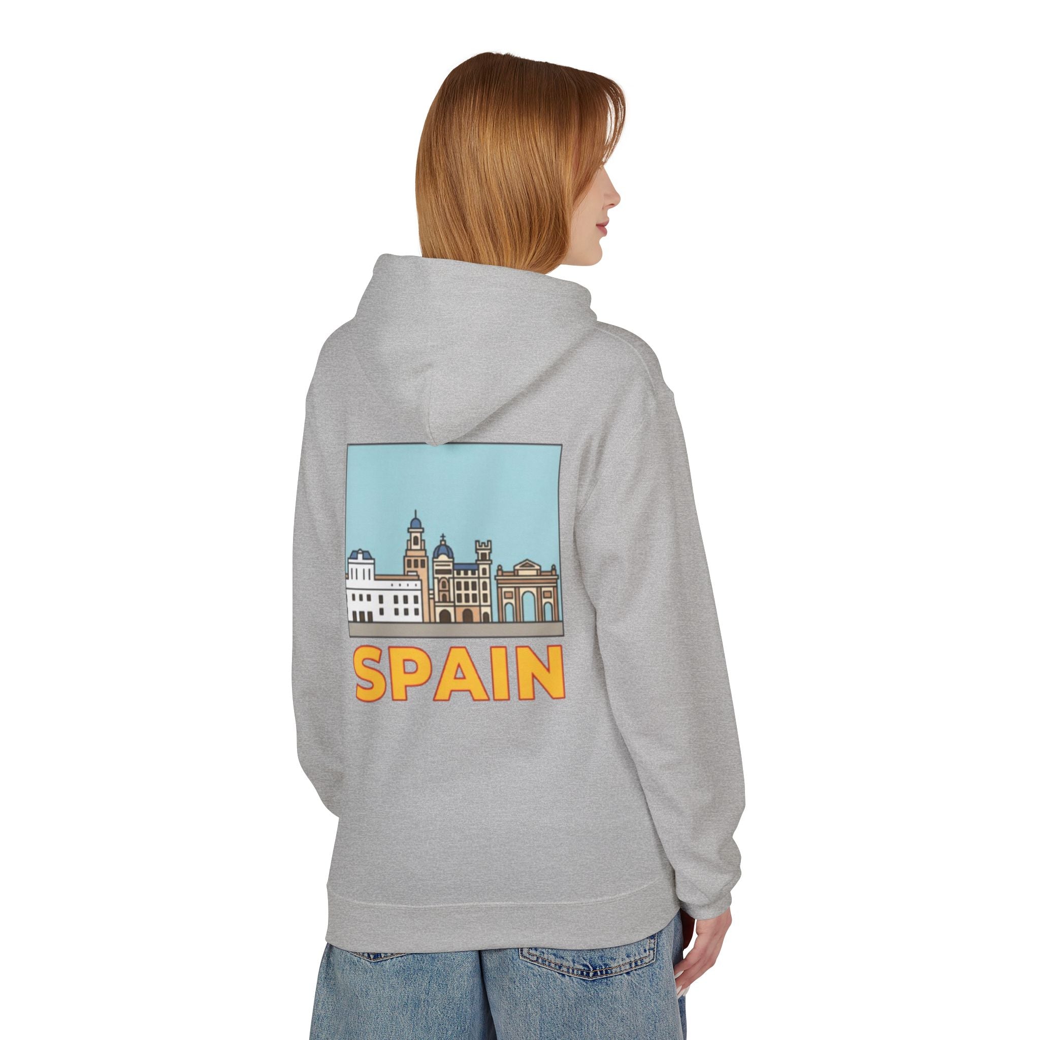 Spain Skyline Hoodie — Spain Themed Pullover Hoodie