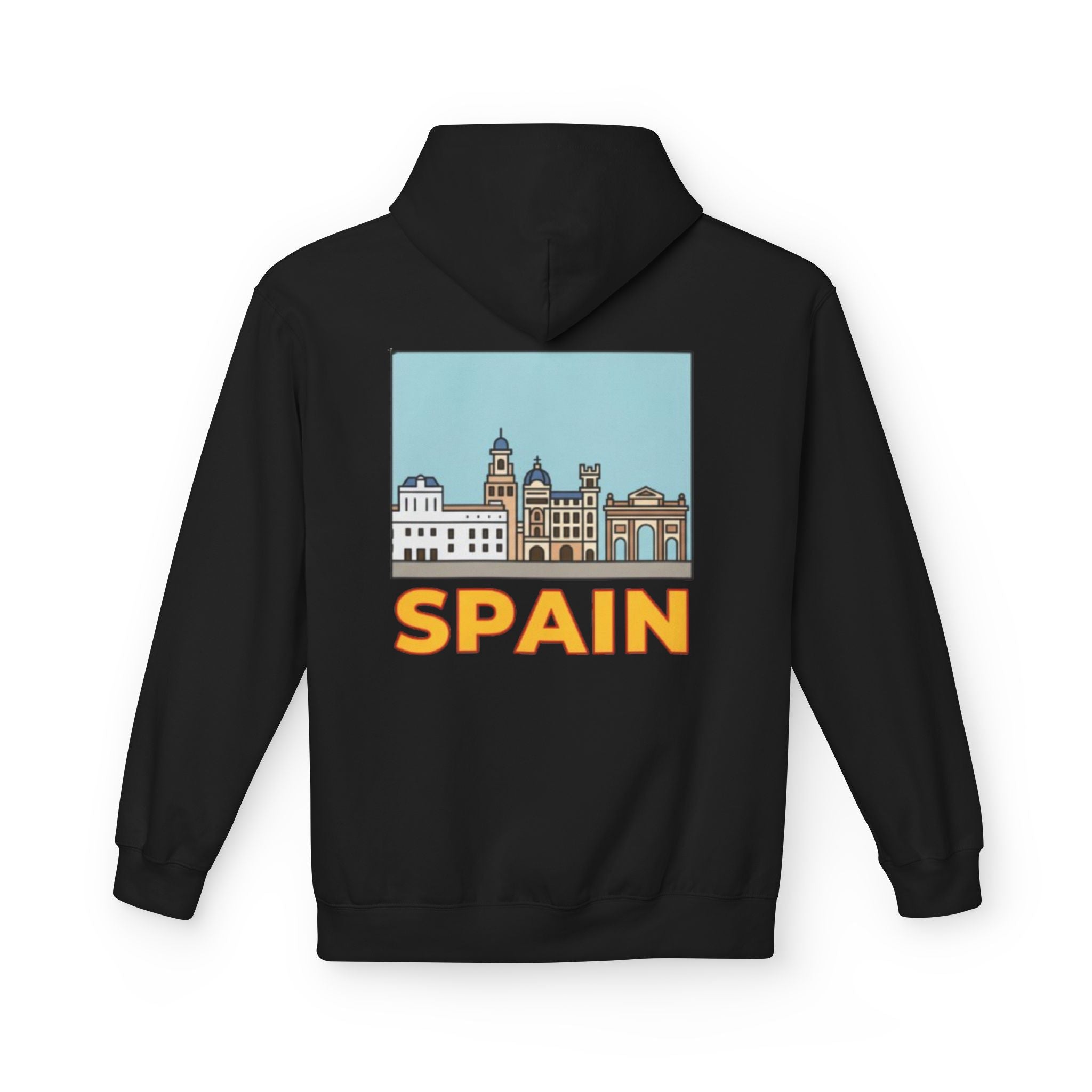 Spain Skyline Hoodie — Spain Themed Pullover Hoodie