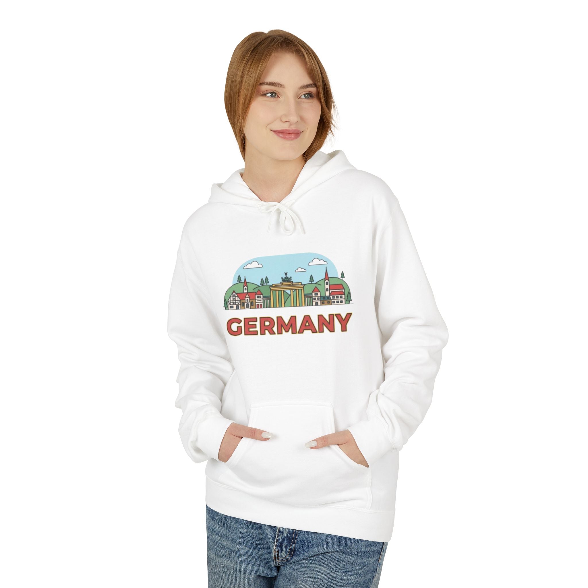 Germany Skyline Hoodie — Germany Themed Pullover Hoodie