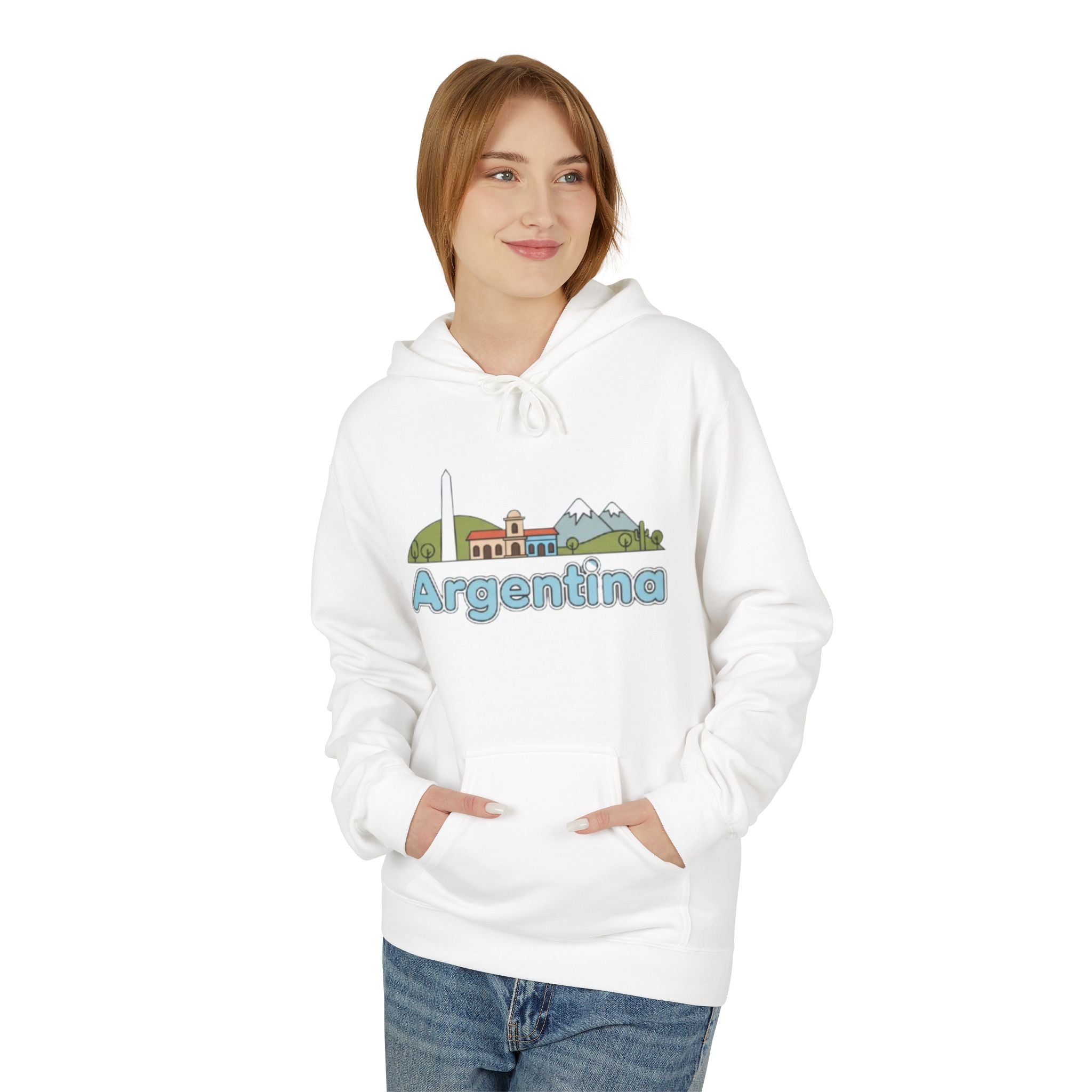 Argentina Skyline Hoodie — Argentina Themed Pullover Hoodie