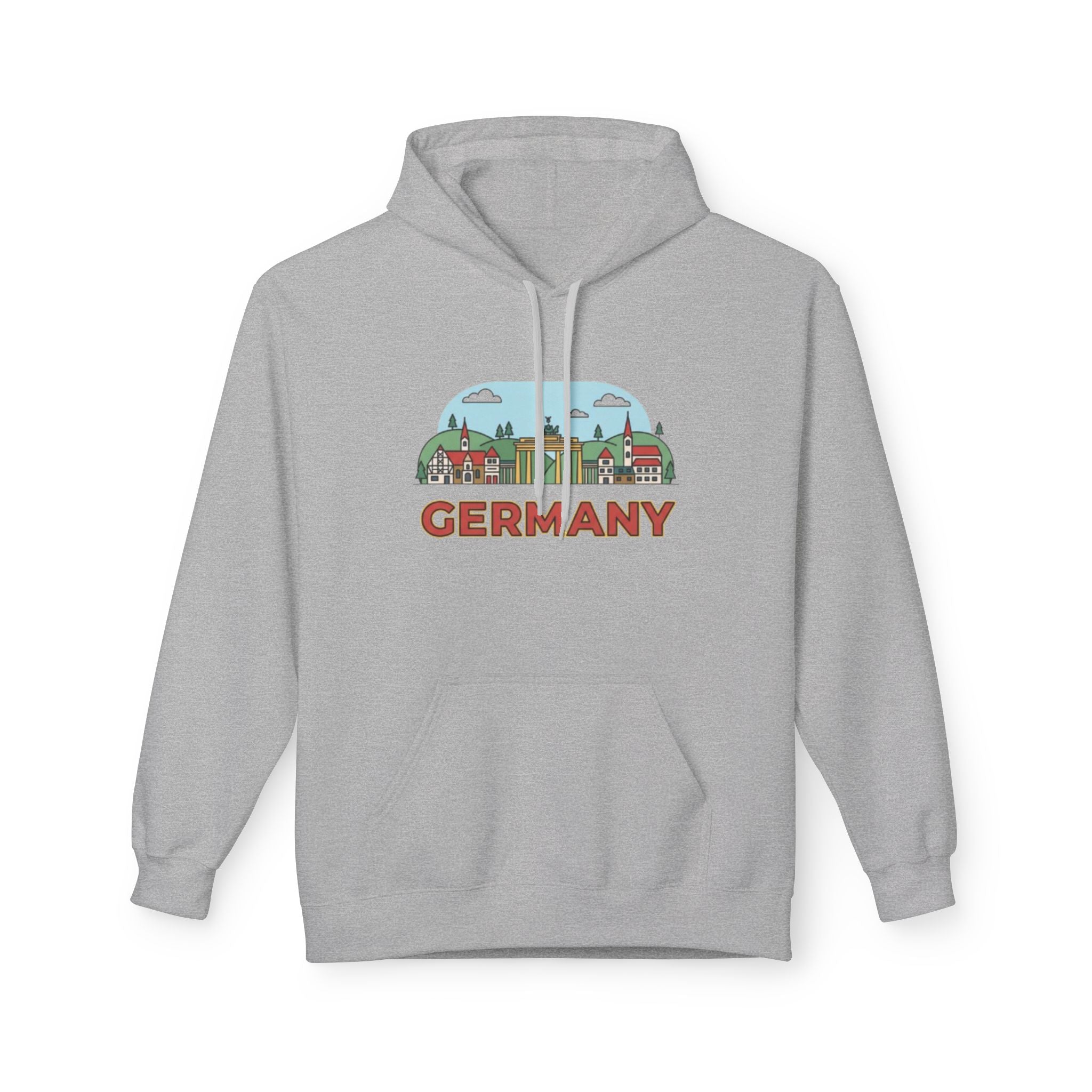 Germany Skyline Hoodie — Germany Themed Pullover Hoodie