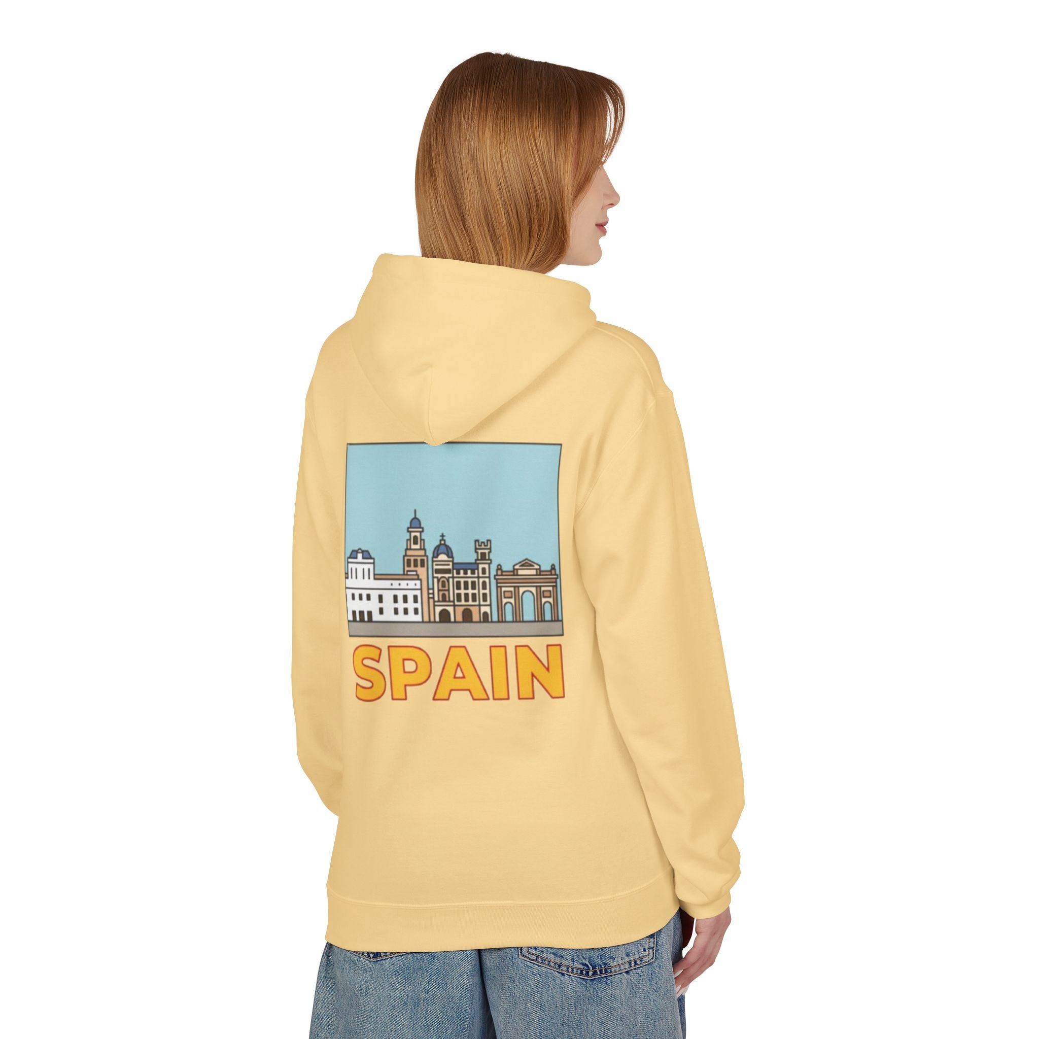 Spain Skyline Hoodie — Spain Themed Pullover Hoodie