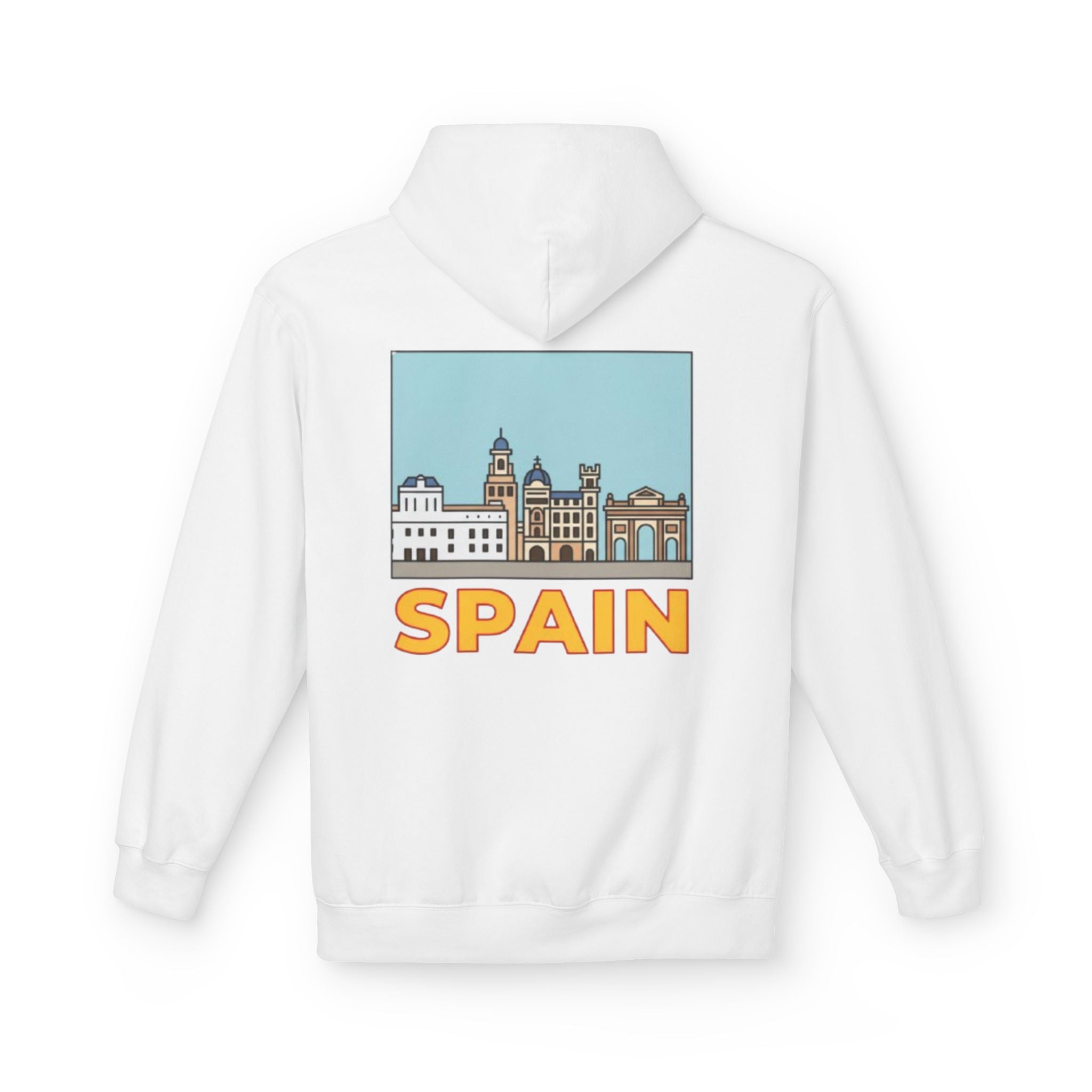 Spain Skyline Hoodie — Spain Themed Pullover Hoodie